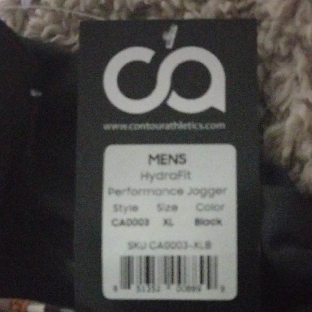 Contour Athletics Men's HydraFit Black Jogger Pants XL NWT - Picture 4 of 6